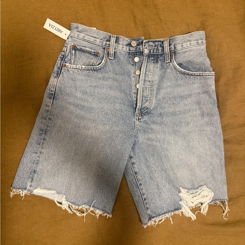 Agolde Light Blue Indra Shorts
